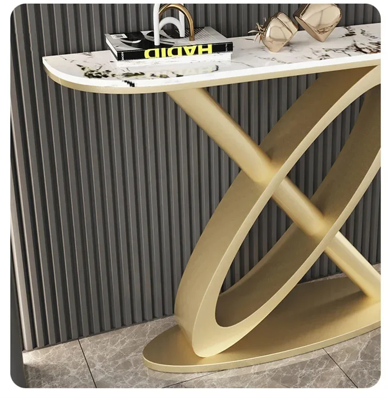 Европейские креативные столы-консоли роскошный сланцевый стол для прихожей