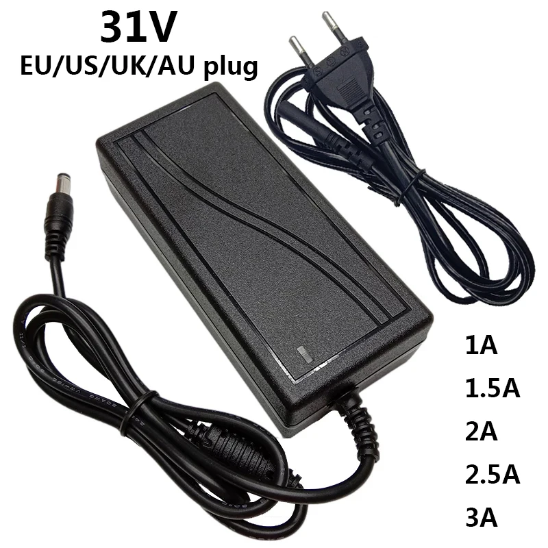 

31V 1A 1.5A 1500mA 2A 2.5A 3A AC DC Power Adapter Supply 31 V Volt Universal Adaptor Adaptador Transformer 5.5*2.5mm Switch