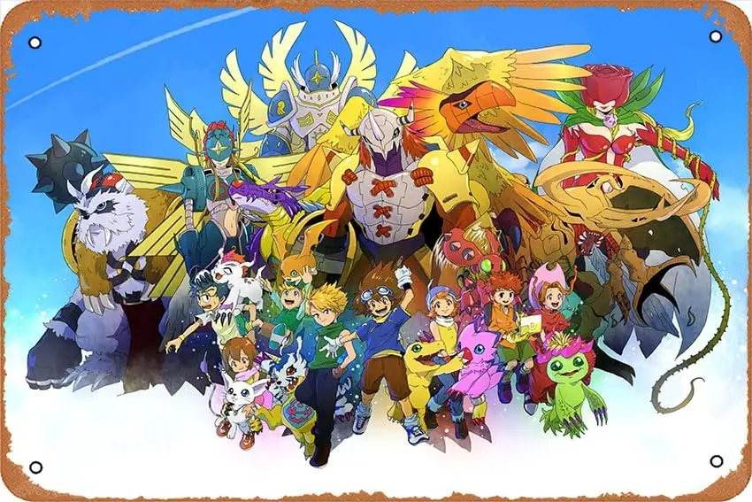 Изыгольская игрушка Taichi Yagami Izzy Izumi Takeru Takaishi Joe Kido Mimi Tachikawa Sora Takenouchi Hikari Anime Poste