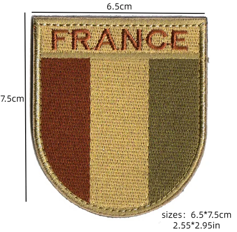 Патчи с французским флагом, вышитая ткань, наклейка, военная наклейка, аксессуары для рюкзака
