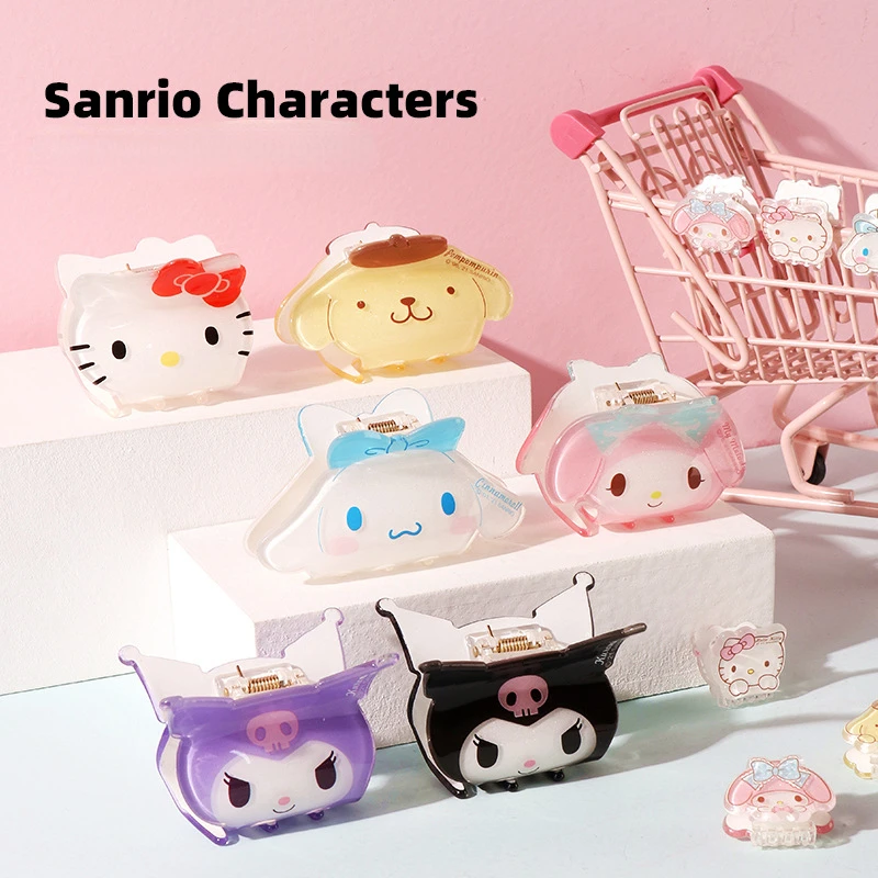 

Kawaii Sanrios Anime Kuromi Melody Cinnamoroll Women Girls Waterdrop Shape Hairpins Pin Slid Clip Fashion Hair Accessories Gift