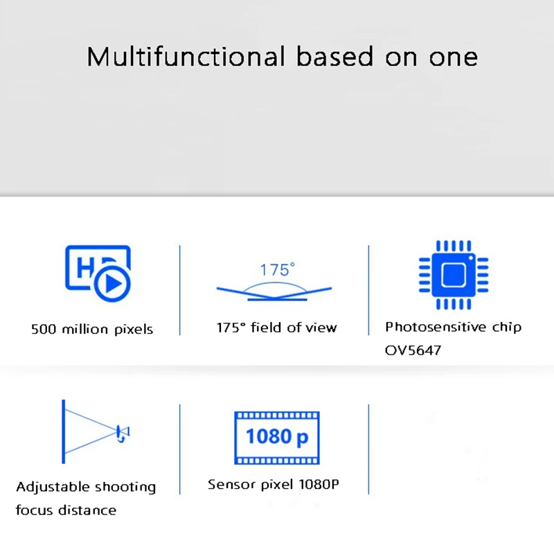 Модуль камеры 5 миллионов пикселей чип OV5647 1080P широкий угол обзора 175 ° для Raspberry Pi