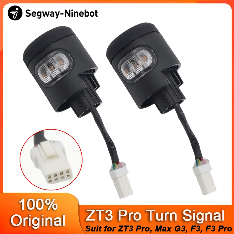 Фото Оригинальный передний поворотный фонарь для электросамокатов Ninebot by Segway ZT3 Pro, Max G3, F3, F3 Pro, интегрированные элементы указателей поворота №1
