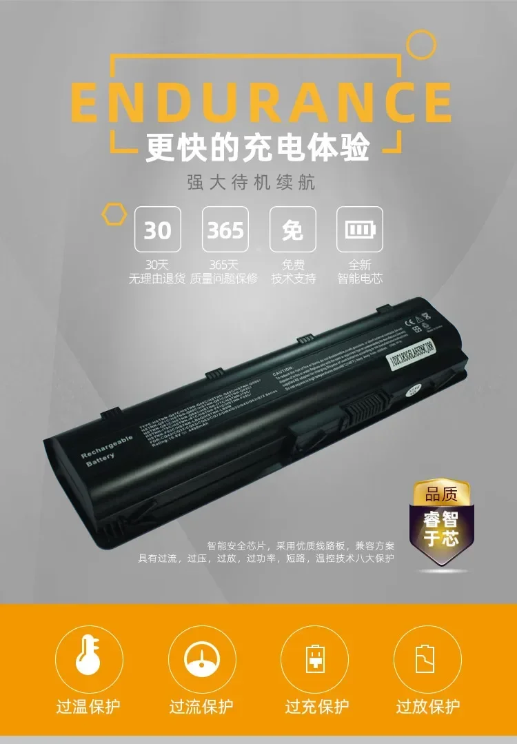 2024 подходит для аккумулятора ноутбука HP Cq430 435 436 Dv6 G62 G72 G52 630 Cq56