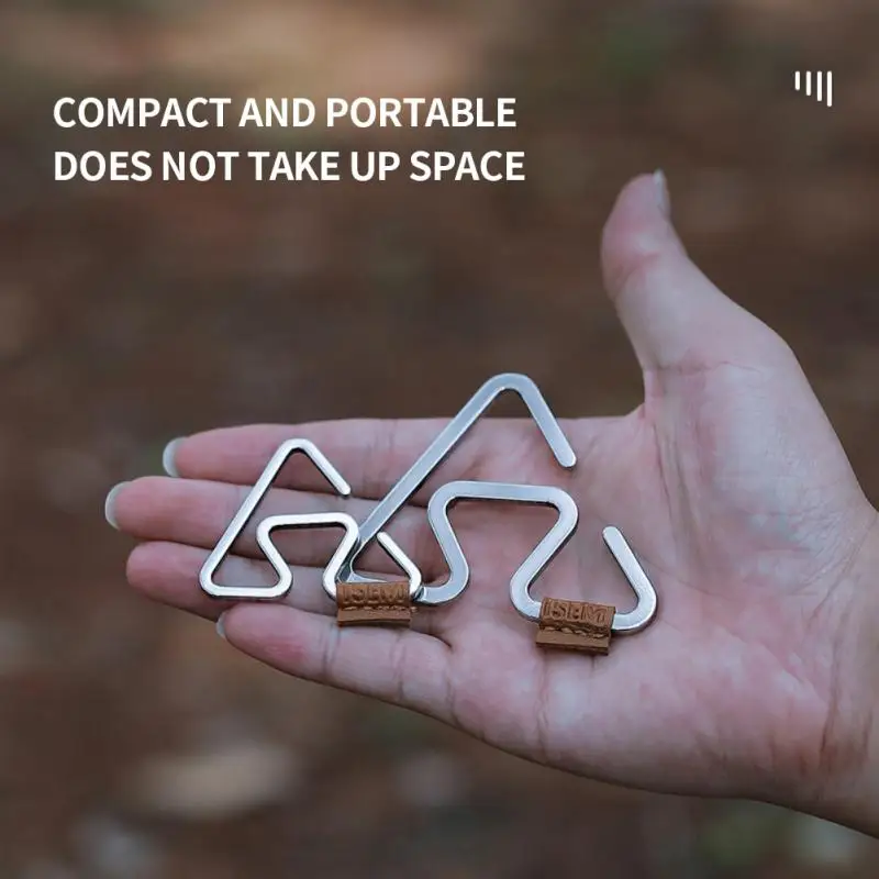 

Stainless Steel Hooks Lightweight Return-type S-type Hooks Ultra-light Water Bottle Hooks Multifunctional Outdoor Camping Tools