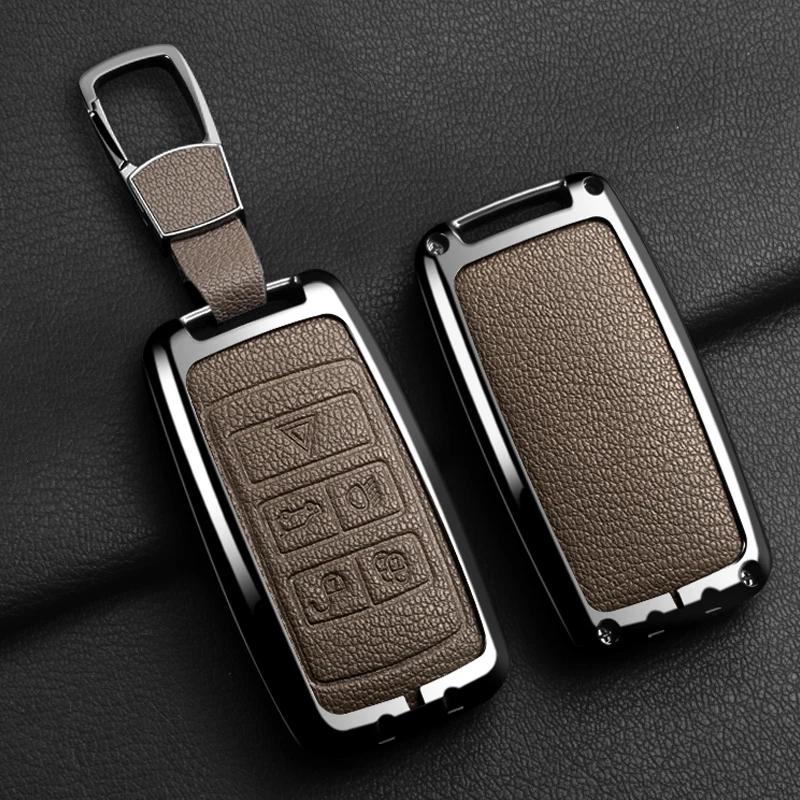Фото Чехол для ключей от автомобиля для Jaguar XF XJ XE S-Type F-Type X-Type F-Pace I-Pace E-Pace Android XFR XKR Кожаный брелок из цинкового сплава №3
