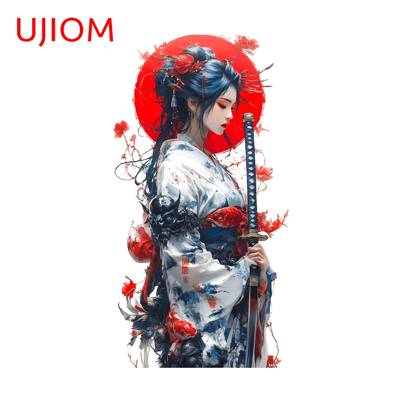 

Настенная наклейка UJIOM гейша красный