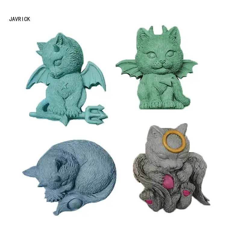 

Little Monsters Cat Silicone Mold Scented Candle Mold DIY Table Ornament Tools Plasters Crafts Making Supplies Nonstick