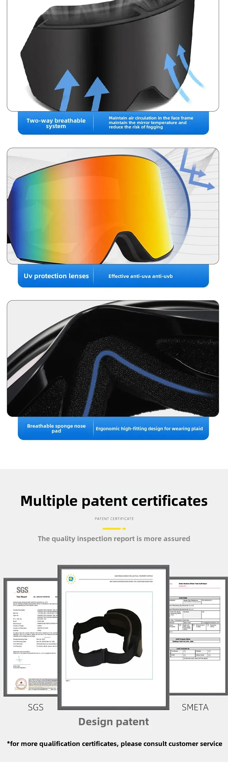 Аксессуары для зимних видов спорта Катание на лыжах и сноуборде Удобные