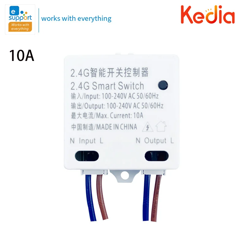 Модуль модификации Смарт-переключателя Kedia BASIC 2,4G Smart Home RM 2,4G 10A белый протокол смарт-Bluetooth для управления через приложение eWeLink