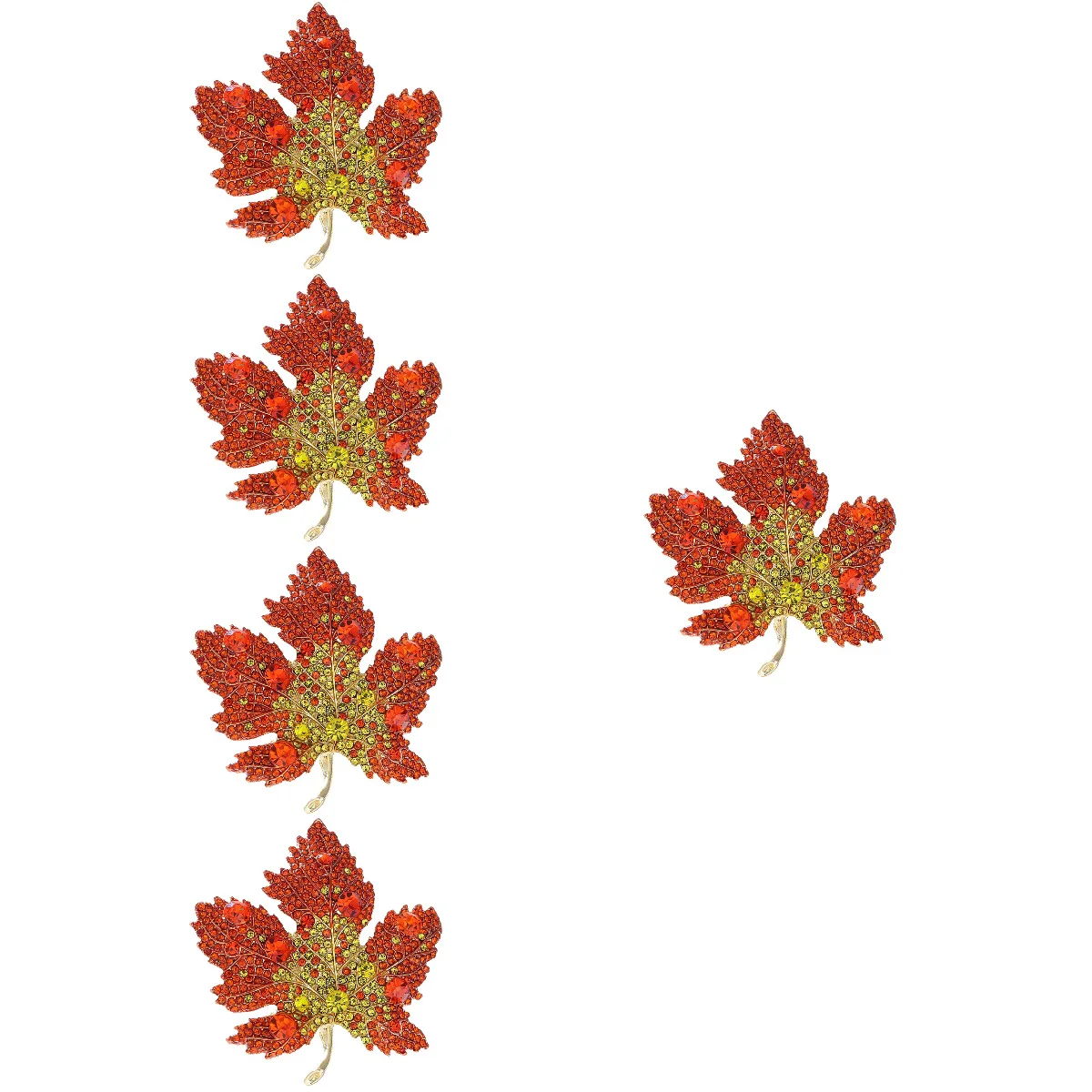 

5pcs Fall Brooch Pin Thanks Giving Decor Costume Jewelry Fall Leaf Brooch for Women