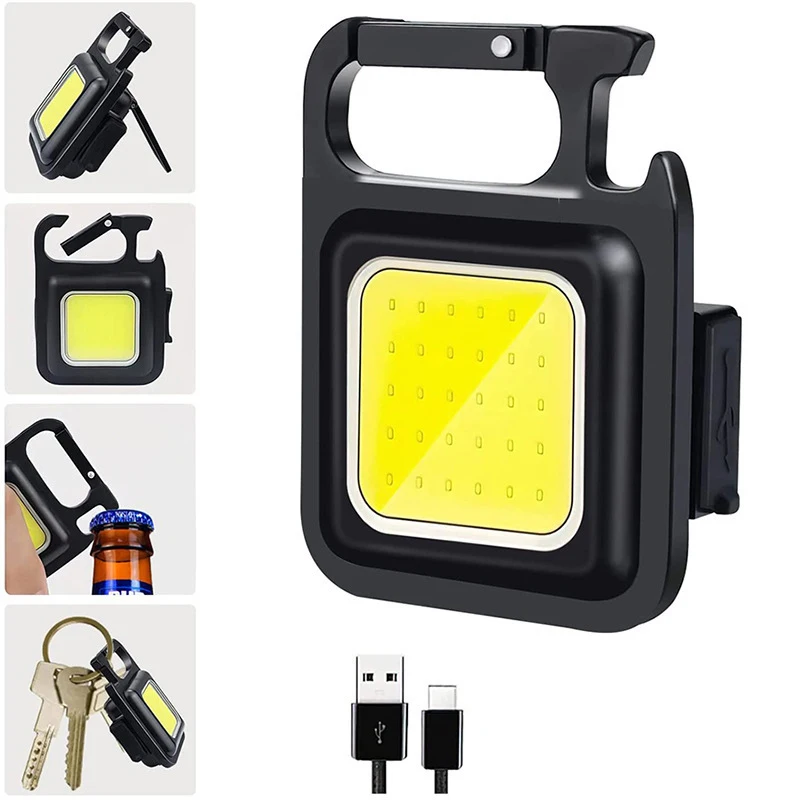 

Outdoor Super Bright Flashlight LED USB Rechargeable Portable Military Torch Camping Emergency Lighting Keychain Work Light