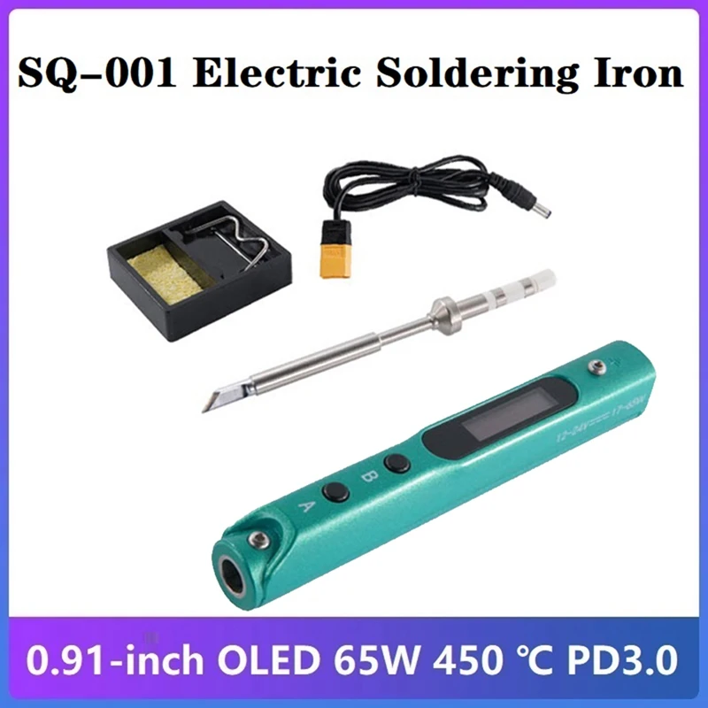 

SQ-001 Smart OLED Electric Soldering Iron 400℃ 65W DC12-24V Digital Display Smart Thermostable Soldering Iron Head