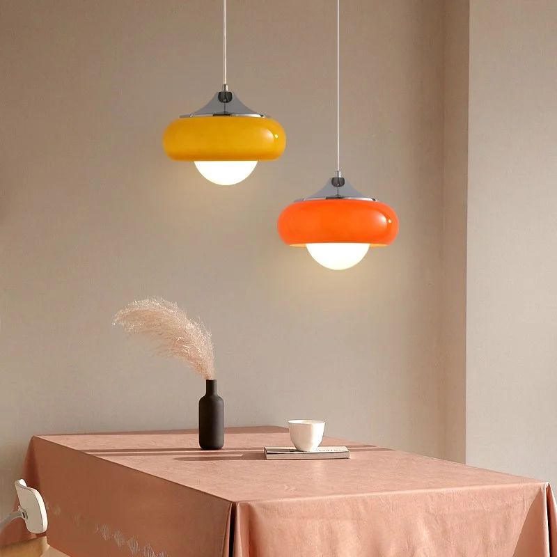 

Medieval Vintage Red Bedroom Bedside Living Room Decor Pendant Light Indoor Bauhaus Restaurant LED Chandelier Bar Table Lamp E27