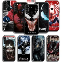 marvel spiderman venom phone case for xiaomi redmi note 8 8t 8 pro for redmi 8 8a funda back liquid silicon coque carcasa