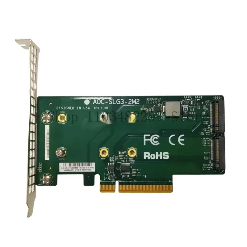 Wyoresy новая для Supermicro PCI-E 3.0 x8 M.2 сплит-карта адаптера NVMe aoc-slg3-2m2 карта расширения
