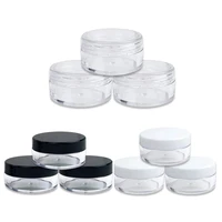50pcs 2g3g5g10g20g plastic cosmetics jar makeup box nail art storage pot container clear sample lotion face cream bottles