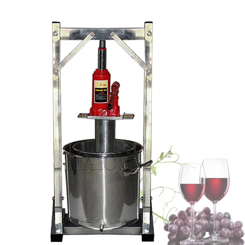 

36L Commercial manual hydraulic jack honey press machine fruits and vegetables press squeezer stainless steel hand grape juicer