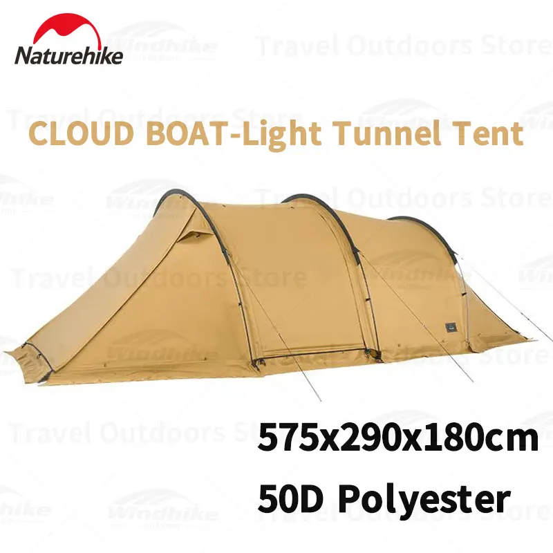 Naturehike 50D полиэстеровая туннельная палатка для кемпинга водонепроницаемая из
