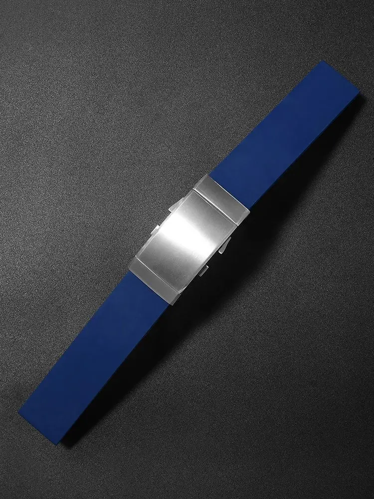 San Martin водонепроницаемый ремешок из фторкаучука 20 мм 22 универсальный мужской для