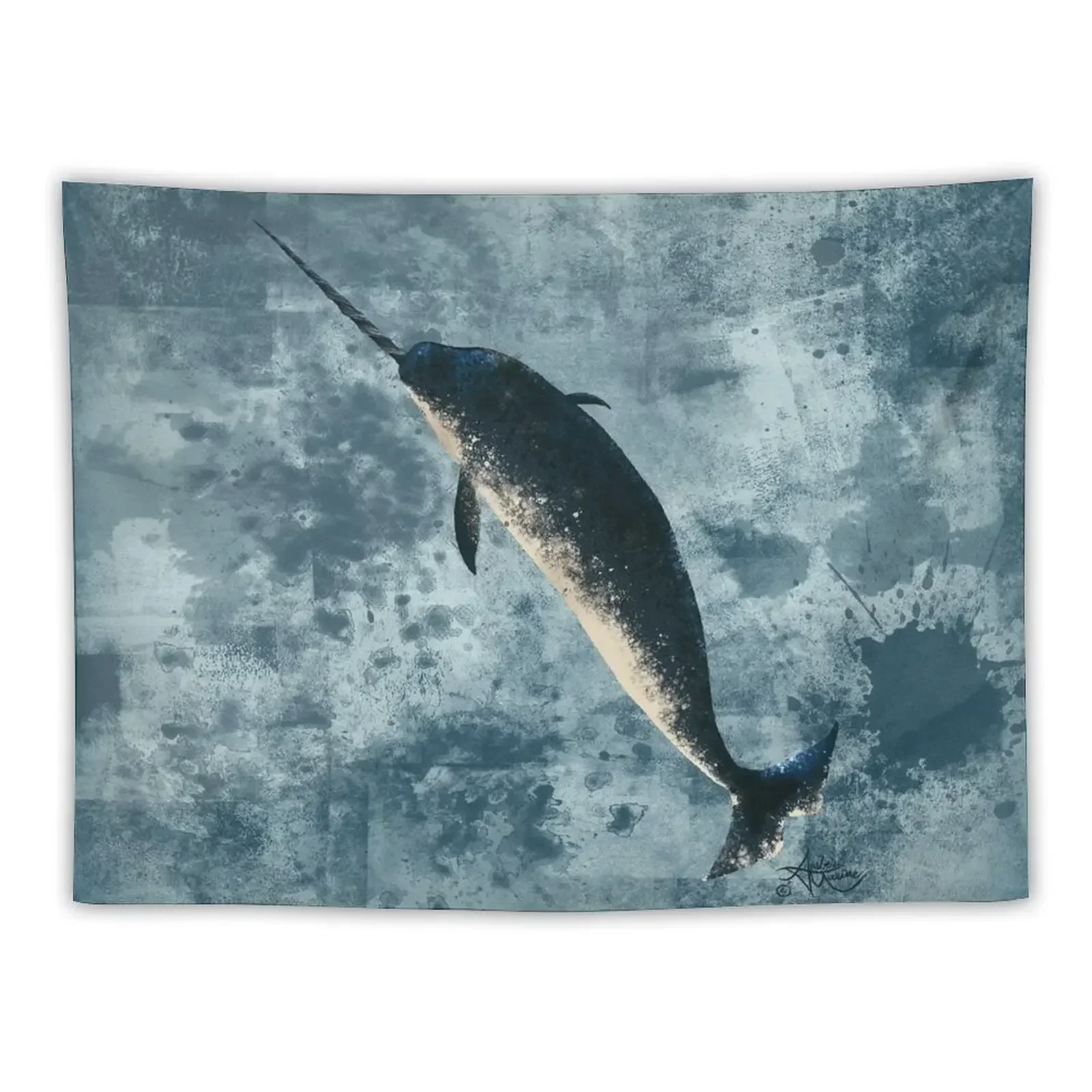 Jackson the Narwhal от Эмбер морской ~ цифровая живопись искусство? 2015 гобелен Подвесной