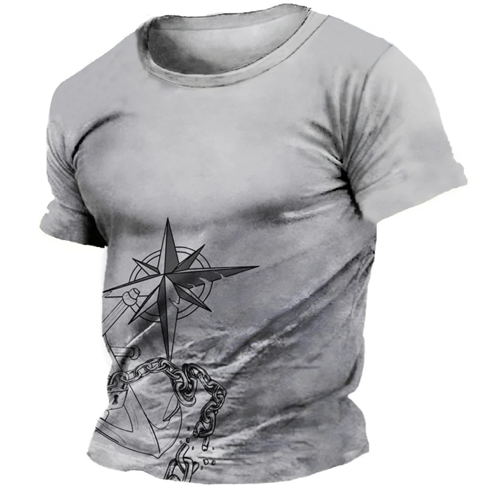 

Summer Men S New Short Sleeved T Shirt Retro Pattern 3d Printing Daily Casual Street Oversized Top Male Tshirts Clothing 2023