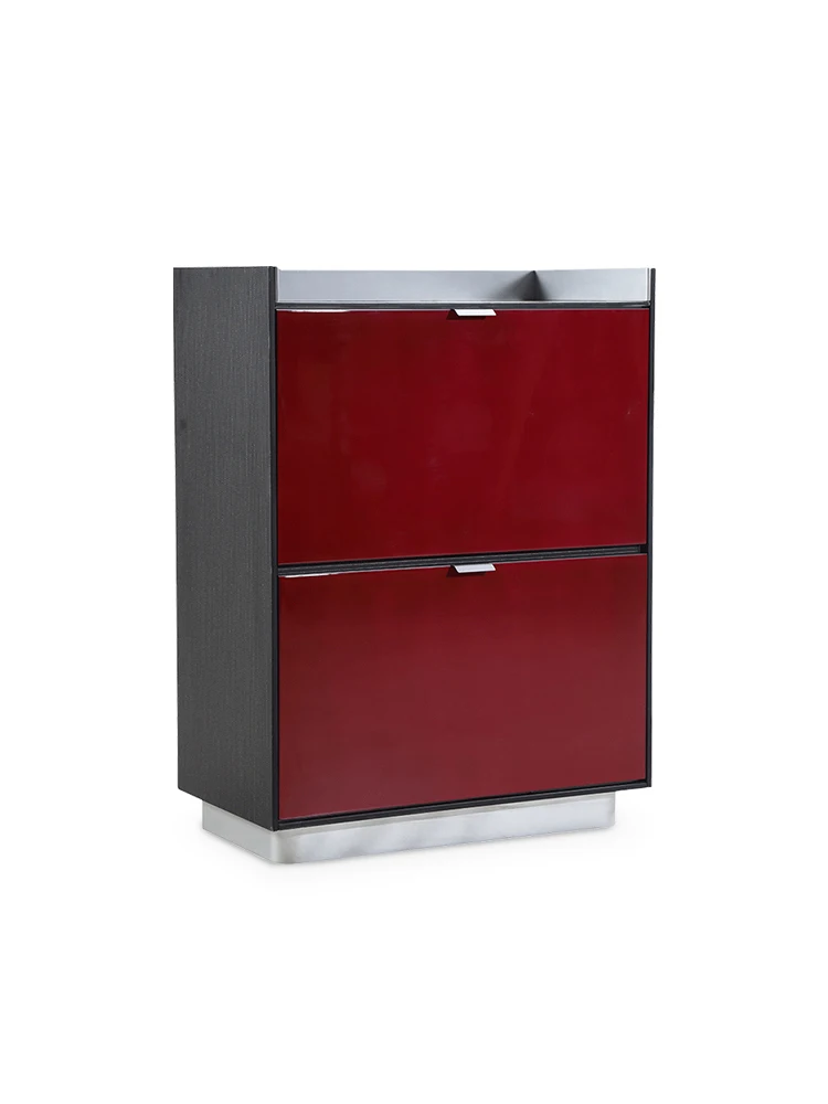 

Итальянский минималистичный винный шкаф Darren, красный напольный шкаф для хранения, светодиодный светильник, декоративный шкаф, боковой шкаф...