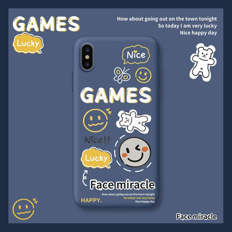 

Smiley face подходит для Apple 11promax liquid мобильный телефон case iPhone 7plus мультяшный милый XR отправить x