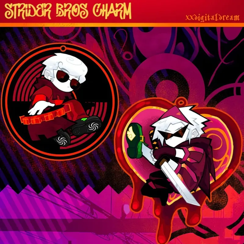 Фото Брелок Homestuck – акриловые подвески с Дэйвом и Дирком Страйдерами |   Мультяшный аниме-кулон, фанатская атрибутика для поклонников Homestuck №1