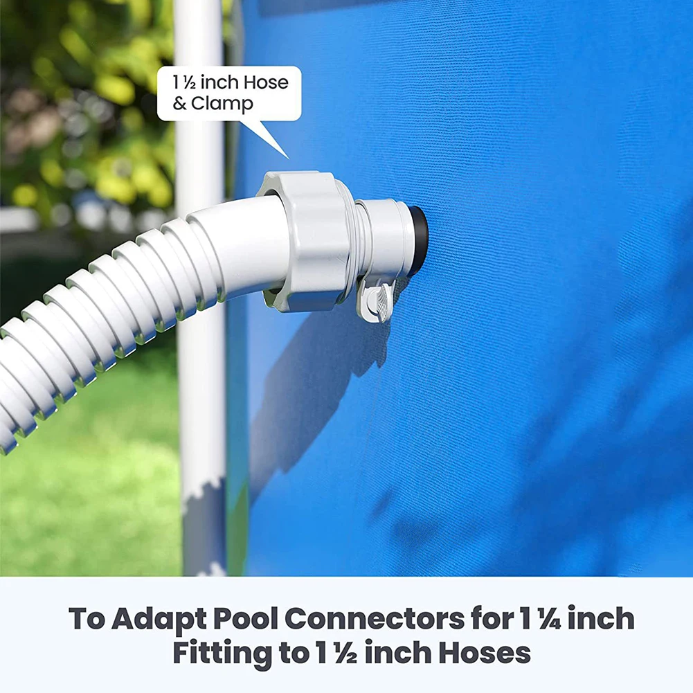 

4Pcs Garden Hose Conversion Adapter Easy Installation Reusable Hose Connectors for Intex Filter Pump Ports Pool Accessories