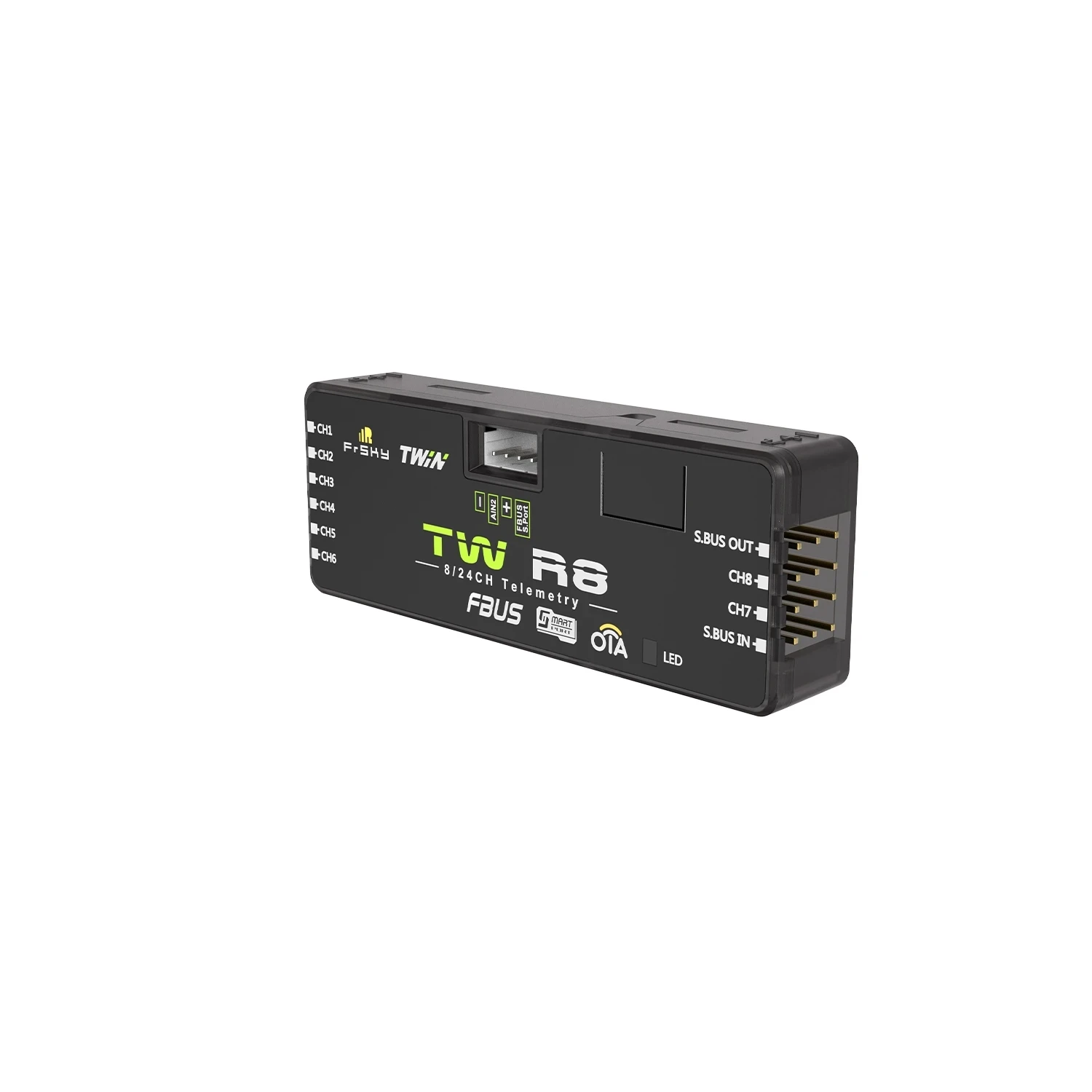 

FrSky TW R8 Dual 2.4G Receiver with 8CH Ports