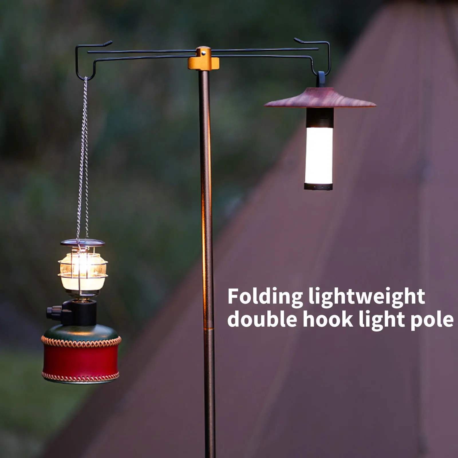 

Кемпинговый металлический крючок для пастухов, регулируемый держатель для сада на 74 дюйма, подвесная вешалка для фонарей и растений