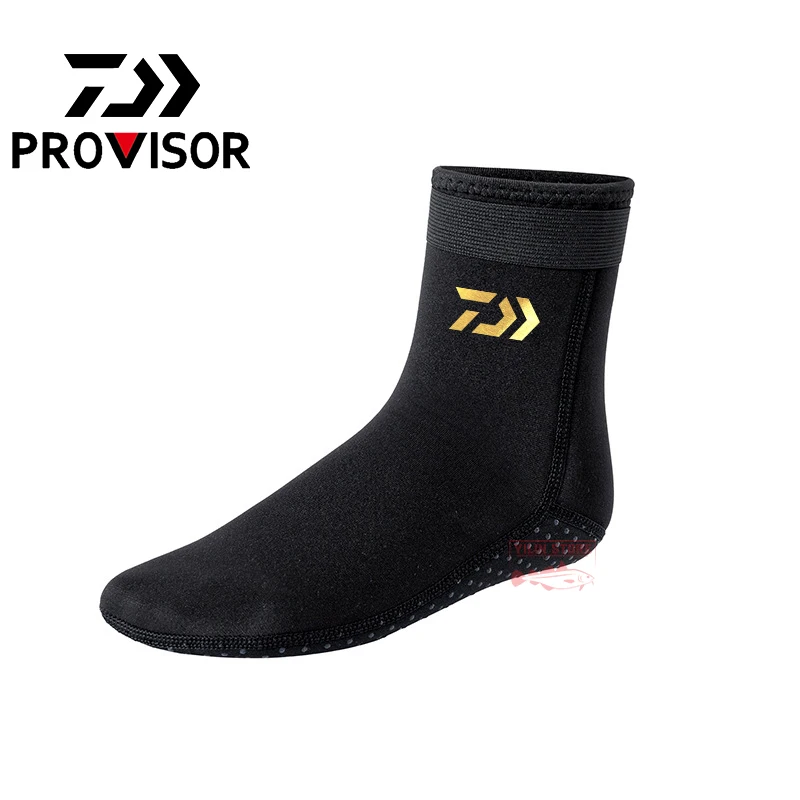 

3mm Neoprene Snorkeling Shoes Diving Socks Beach Boots Wetsuit Prevent Scratches Warm Non-slip Winter Swimming Seaside Fishing
