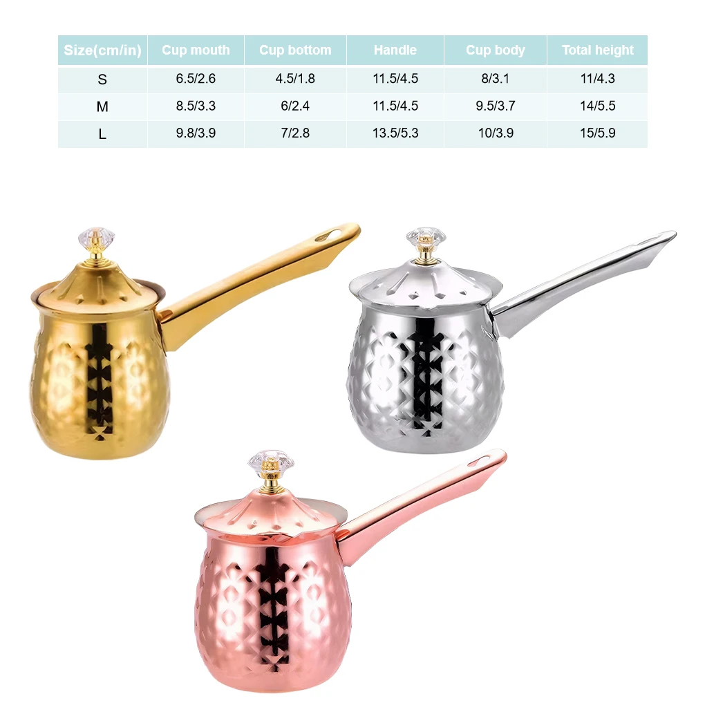 Турецкий горшок из нержавеющей стали горячая чашка для молока кофе ручка