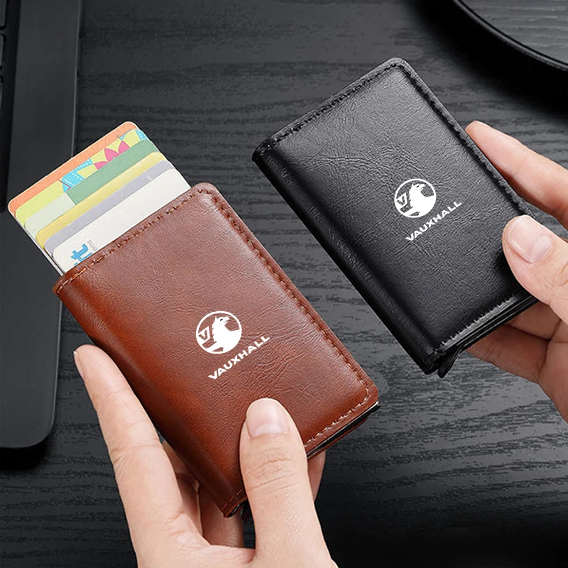 Мужской бумажник с идентификацией по удостоверению личности компактный RFID