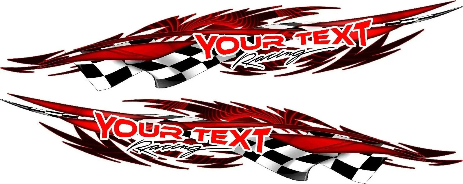 

Custom Vinyl Boat vehicle Car Graphics Decal Vinyl Stickers Racing Flag 7 feet