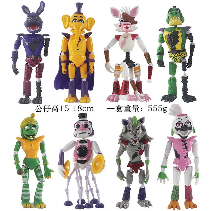 New FNAF Figure Final Boss Cute Bonnie Bear Five Night At Freddy Security Breach Action Figure PVC Model Sundrop Toys Gifts