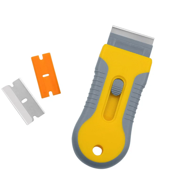 

Многофункциональный скребок для стекла духовки с силиконовой ручкой лезвие из нержавеющей стали