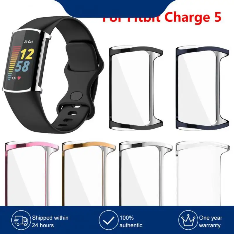 

Protective Cover Anti-drop Dustproof Protective Shell Smart Accessories Screen Protector For Fitbit Charge 5 Plating Tpu