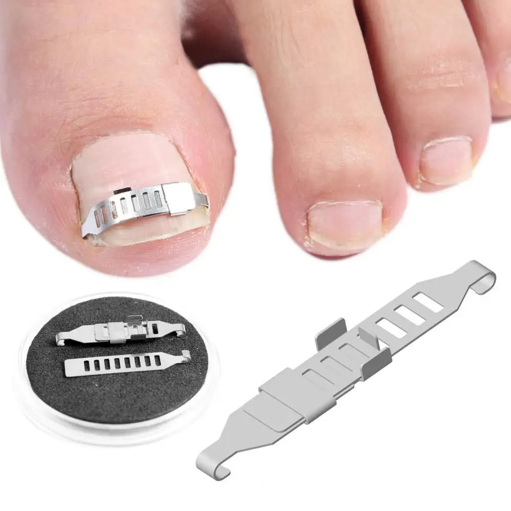 1 Set Toenail Grooves Pad Ergonomic Professional Stainless Steel Toenail Correction Lifter Tool Foot Care