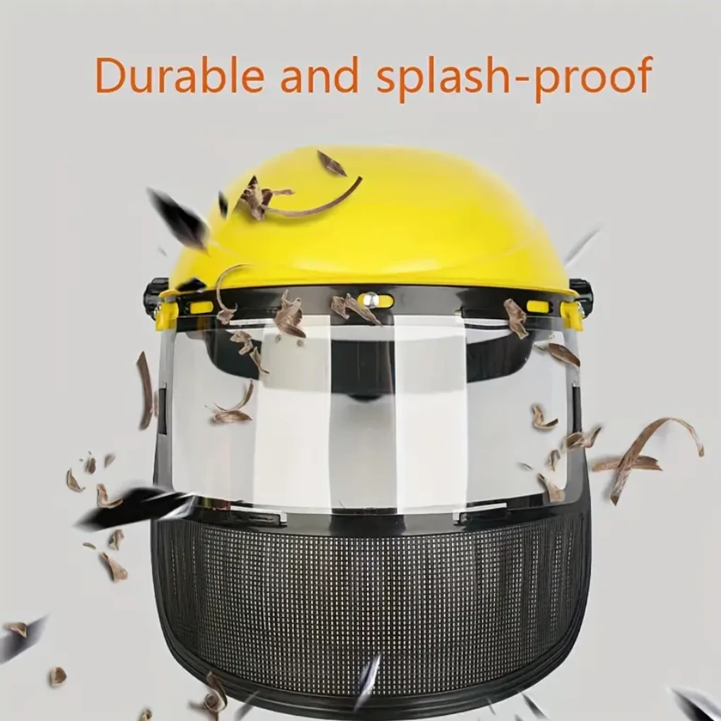 Защитный шлем с сетчатой защитной маской на все лицо подходит для садовых