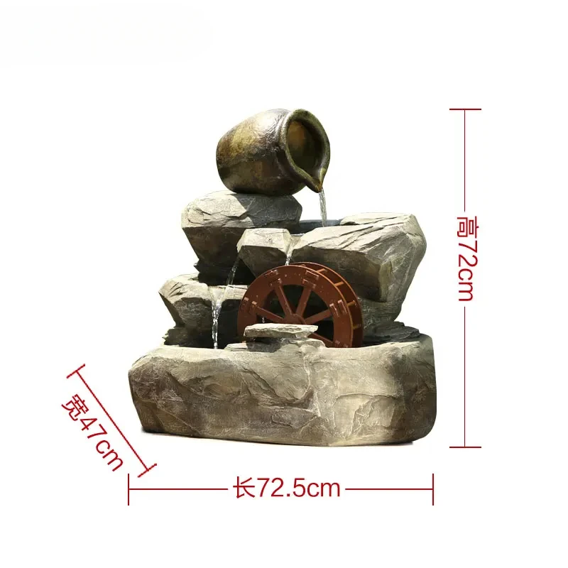 Керамический горшок искусственная гора и фонтан колесо фэншуй креативный пруд