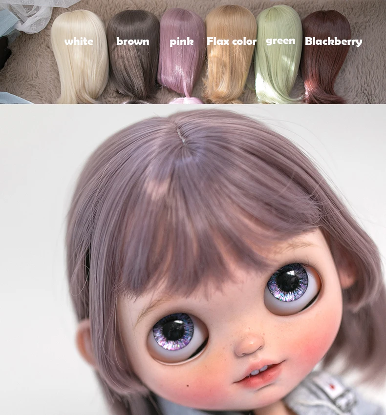 

Парик для шарнирной куклы блайз, аксессуары для кукол, парик, игрушка-трестка для кукол, шелковые слегка деформированные волосы для девочек