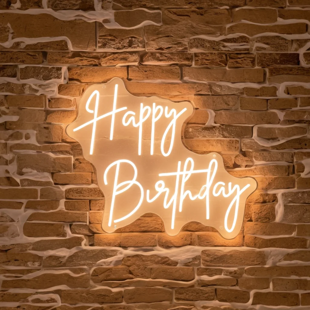 Feliz Cumpleanos светодиодный светильник в стиле ретро с днем рождения, неоновая вывеска для дня рождения, украшение дома, подарки на день рождения, настенный декор для комнаты, светильник (art.: 3920cceeb840a) - 3920cceeb840a