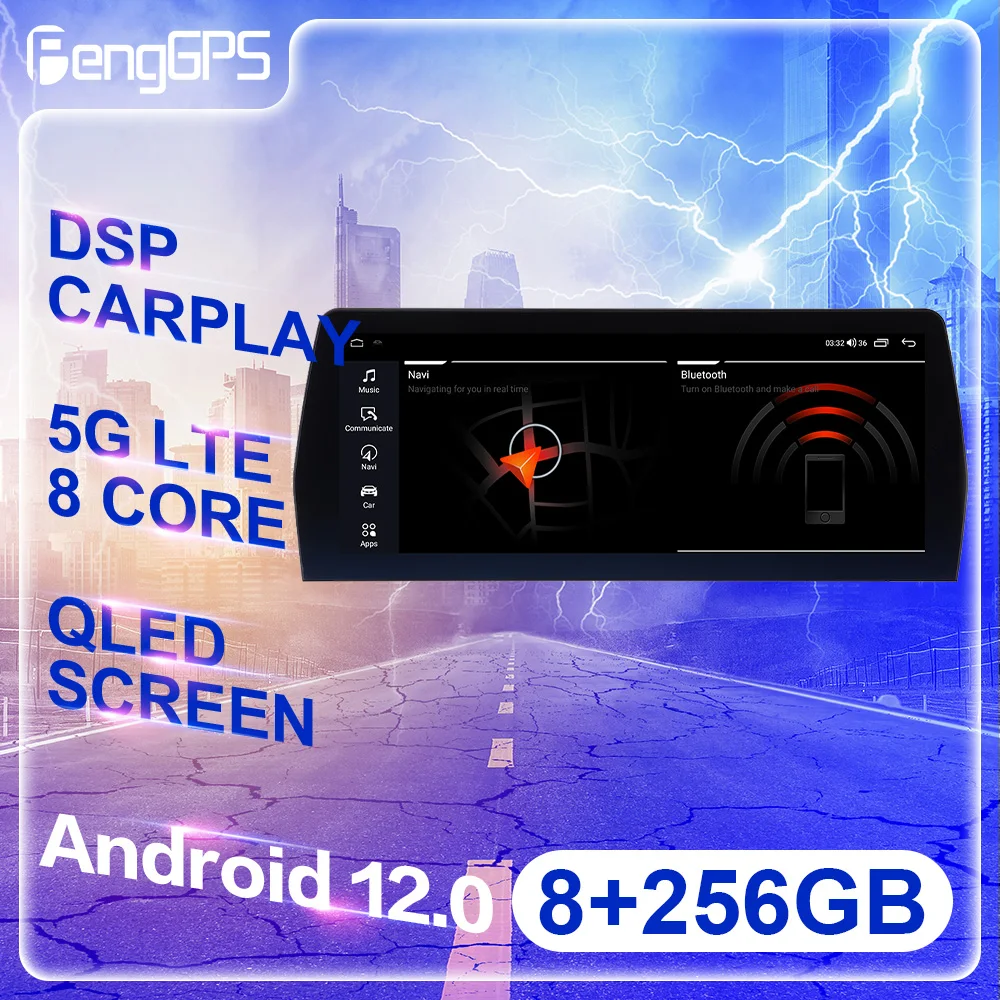 

8+256GB 12.3" Screen CarPlay Android For BMW 3 series E90 E91 E92 E93 2006 - 2011 Car Radio Multimedia Player GPS Navi HeadUnit
