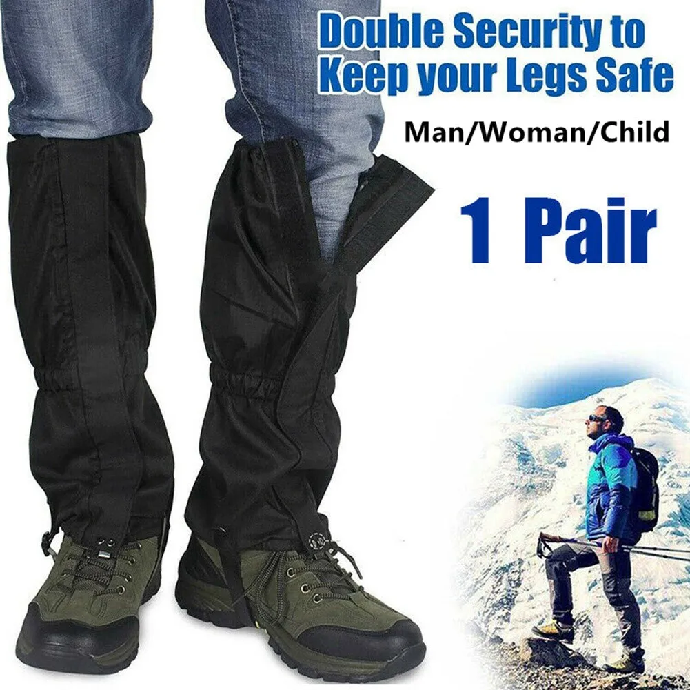 2Pcs Waterproof Snow Leg Gaiters Outdoor Camping Trekking Climbing Hunting Boots Shoes Snow Gaiters Legs Protector