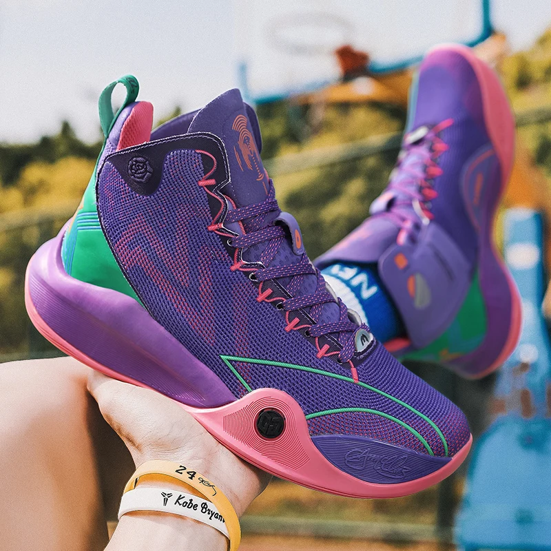 

2023New Original Color-blocking High-quality Basketball Shoes Court Superstar Rubber Soles Anti-slip Wear-resistant Couple Shoes