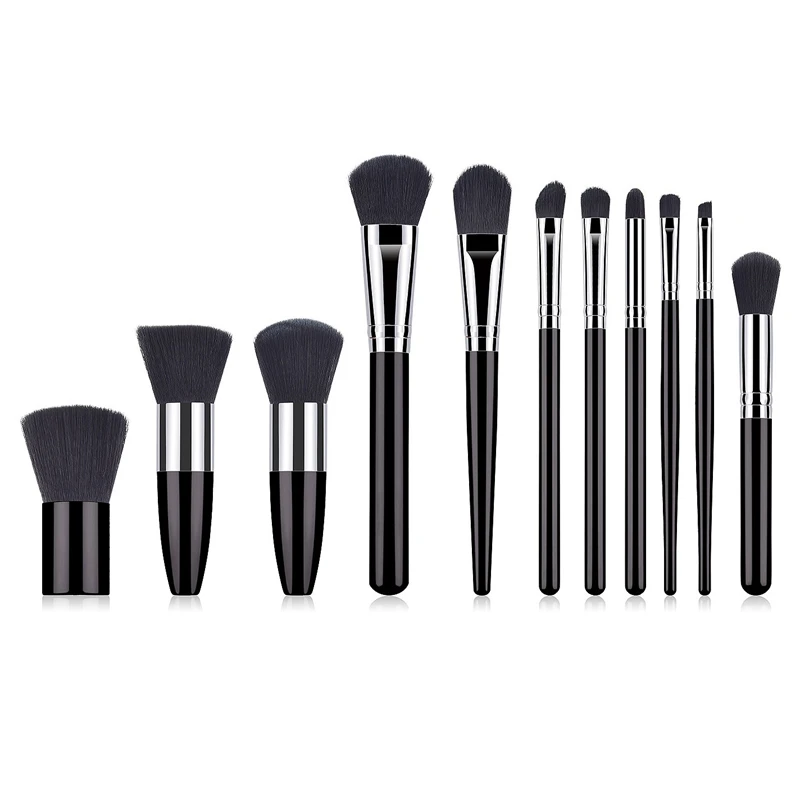 

11 Pcs Mini Makeup Brushes Professional Powder Eyebrow Eyeshadow Make Up Brushes Set Portable Makeup Brush Set