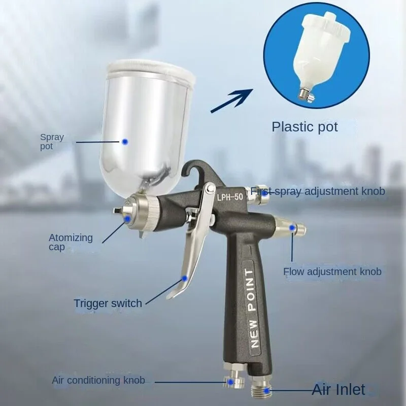 LPH-50 Маленький пистолет-распылитель низкого давления высокая распыление ремонт