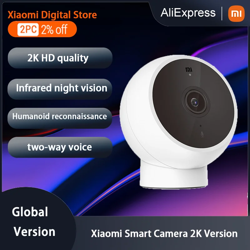 Xiaomi ip Camera 2K Global Version Magnetic Mount MJSXJ03HL Smart Home Infrared Night Vision Two-Way Voice Call Motion Detection